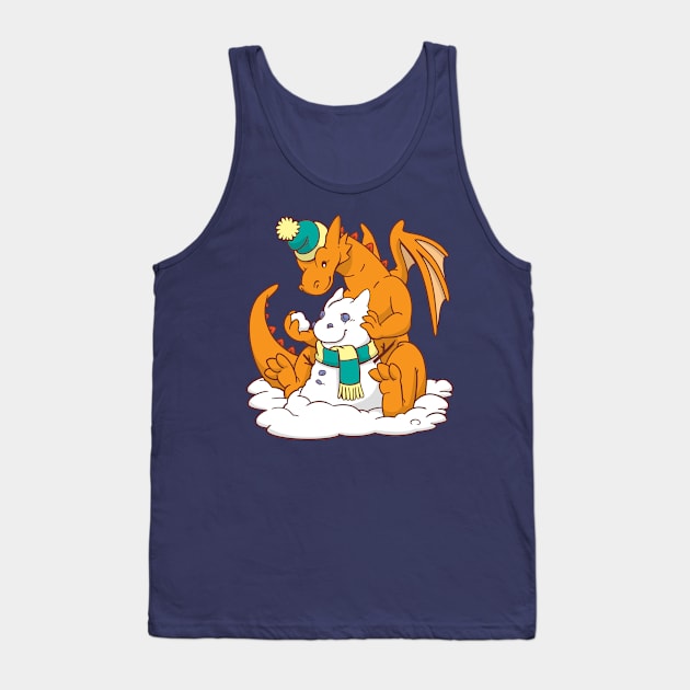 Dragon's Snow Day Tank Top by rebekie.b